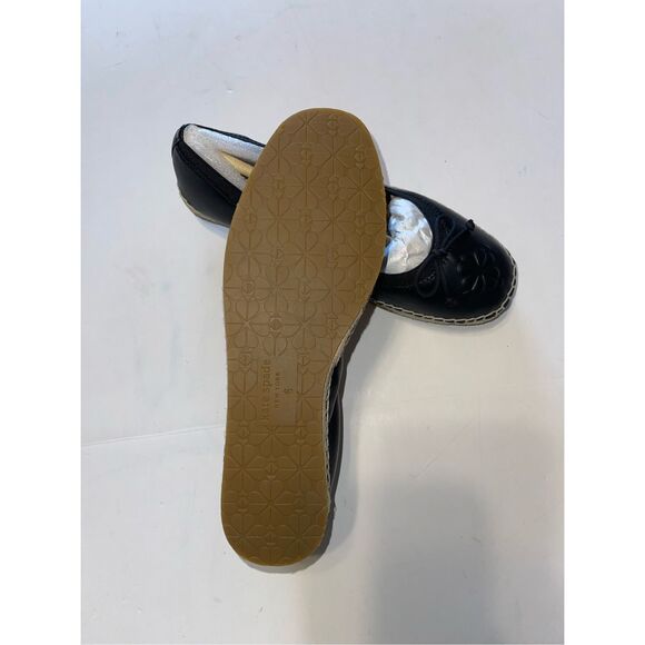KATE SPADE NEW YORK Black Top Line Clubhouse Slip On Espadrille 5 New - Picture 5 of 9